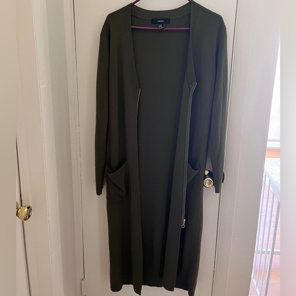 Light zip up cardigan jacket